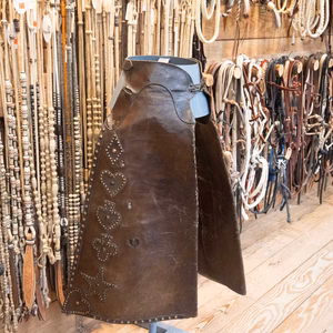 Cowboy Chaps - Accented with Suit of Cards in Original Brass Dots _C457