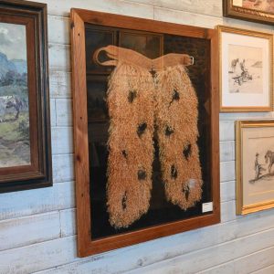 Western Decor Art - Early 1900's Framed Angora Wooly Chaps PA107
