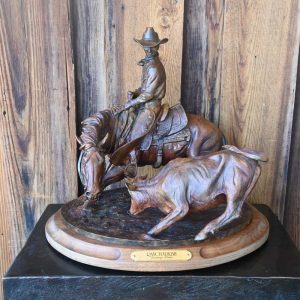 Original 3/25 "Rancharrah" Bronze Cutting Horse Sculpture created by Buckeye Blake _CA558